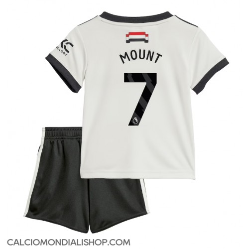 Maglie da calcio Manchester United Mason Mount #7 Terza Maglia Bambino 2024-25 Manica Corta (+ Pantaloni corti)